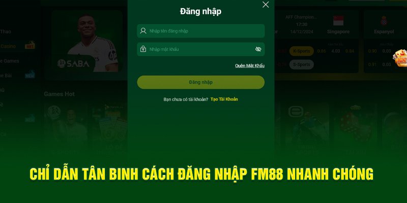 Chỉ dẫn tân binh cách  đăng nhập FM88 nhanh chóng